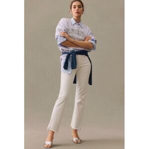 AMO NWT Chloe Crop White Denim Jean in White Sand // 00